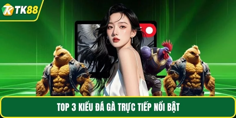 Top 3 kiểu đá gà trực tiếp nổi bật Top 3 kiểu đá gà trực tiếp nổi bật